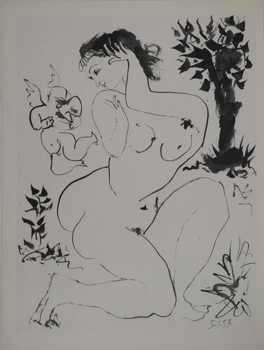 Comédie Humaine, Angelot et muse dans la forêt, Héliogravure by Pablo Picasso, Print for Sale on Singulart