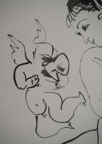 Angelot et muse dans la forêt van Pablo Picasso, Afdruk te koop op Singulart