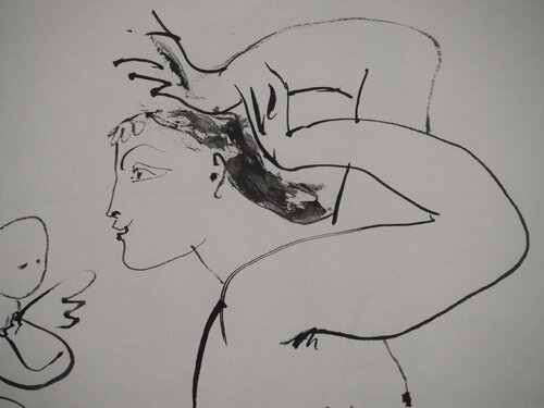 Muse tourmentée par un ange Pablo Picasso