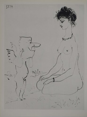 Comédie Humaine, La visite de l'angelot, Héliogravure by Pablo Picasso, Print for Sale on Singulart
