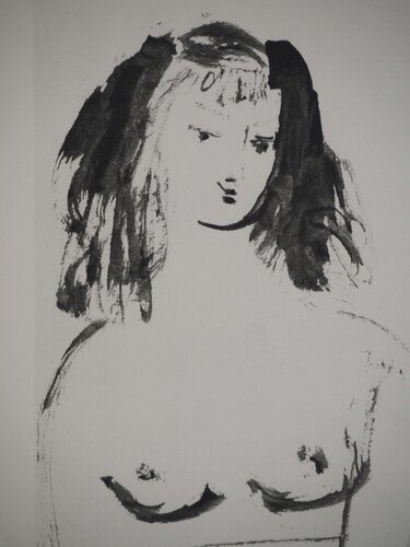 Esquisse de la jeune fille nue di Pablo Picasso, Stampa in vendita su Singulart