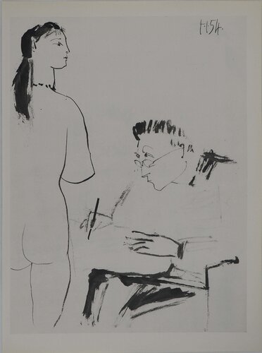 Comédie Humaine, Muse posant de dos pour un dessin, Héliogravure by Pablo Picasso, Print for Sale on Singulart