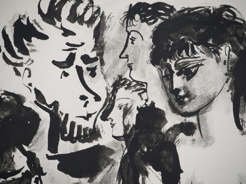 Femme nue dans la foule Pablo Picasso