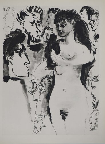 Comédie Humaine, Femme nue dans la foule, Héliogravure by Pablo Picasso, Print for Sale on Singulart
