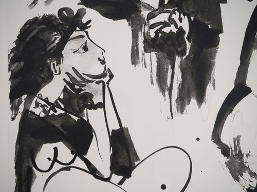 L'admiratrice du petit homme van Pablo Picasso, Afdruk te koop op Singulart