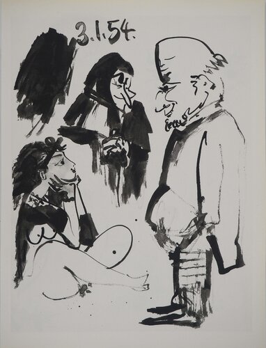 Comédie Humaine, L'admiratrice du petit homme, Héliogravure by Pablo Picasso, Print for Sale on Singulart