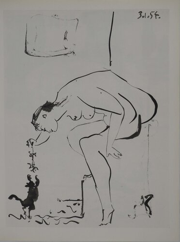 Comédie Humaine, Nu avec le petit chat, Héliogravure by Pablo Picasso, Print for Sale on Singulart