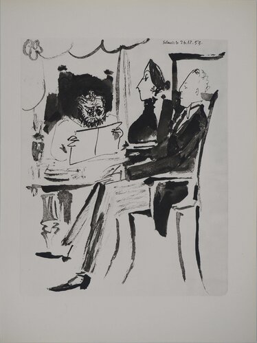 Comédie Humaine, Le couple bourgeois, Héliogravure by Pablo Picasso, Print for Sale on Singulart