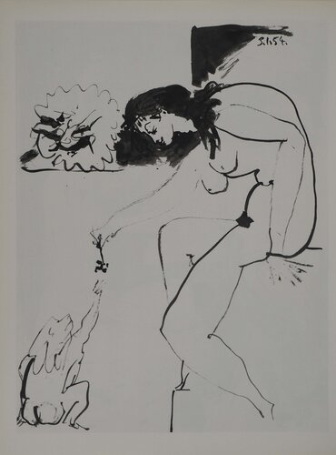 Comédie Humaine, La femme nue au petit singe, Héliogravure by Pablo Picasso, Print for Sale on Singulart