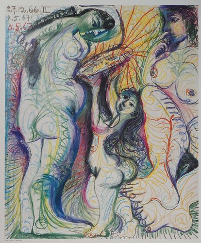 Trois nus à la toilette van Pablo Picasso, Afdruk te koop op Singulart