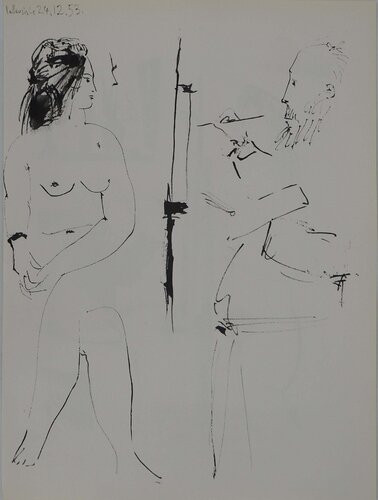 Comédie Humaine, Le modèle aux jambes croisées, Héliogravure by Pablo Picasso, Print for Sale on Singulart