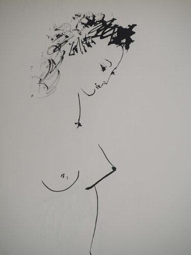 L'homme au chapeau et la jeune fille by Pablo Picasso, 인쇄 for Sale on Singulart