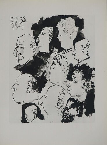 Comédie Humaine, Les spectateurs au théâtre, Héliogravure by Pablo Picasso, Print for Sale on Singulart