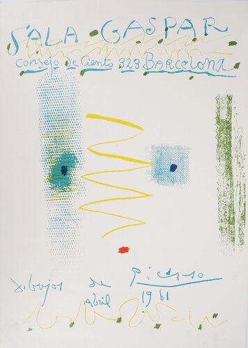 Visage abstrait (Sala Gaspar 1961) , Affiche en lithographie originale signée by Pablo Picasso, Print for Sale on Singulart