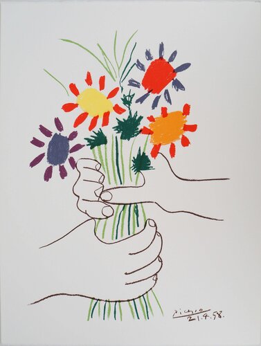 Le bouquet de la Paix, Lithographie signée by Pablo Picasso, Print for Sale on Singulart