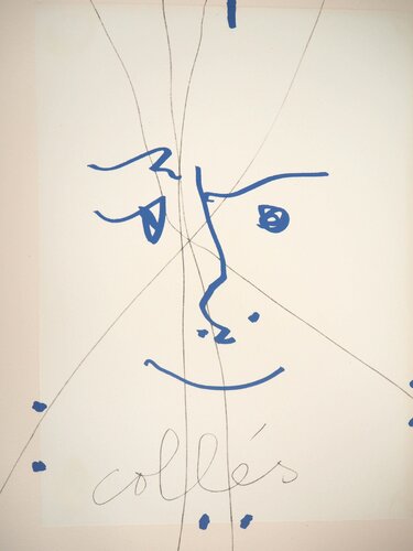 Visage cubiste (Papiers Collés 1910-1914) van Pablo Picasso, Afdruk te koop op Singulart