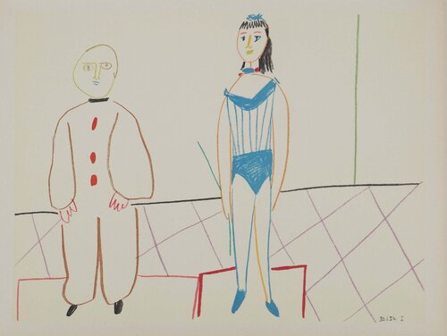 Le clown et son assistante Pablo Picasso