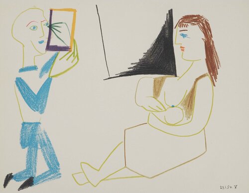 Artiste, femme et enfant Pablo Picasso