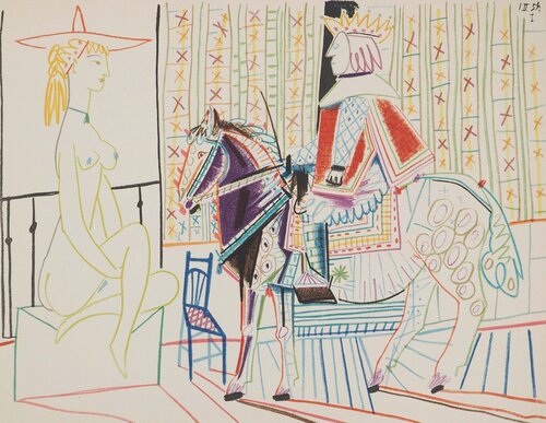 Le roi et la courtisane, Lithographie Pablo Picasso