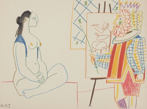 Le roi et la femme masquée Pablo Picasso