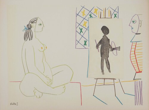 Le peintre costumé et son modèle Pablo Picasso