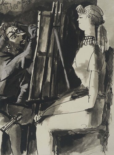 La muse de l'artist di Pablo Picasso, Stampa in vendita su Singulart