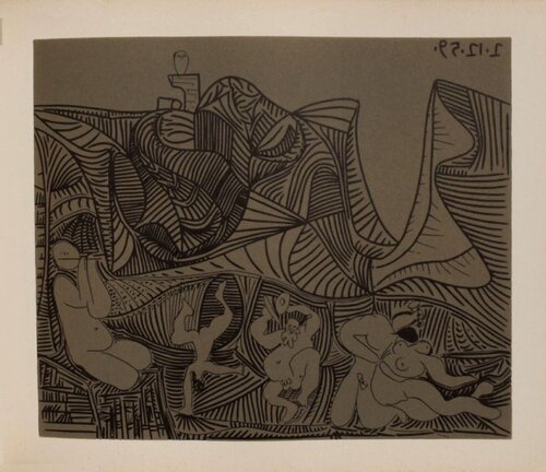 LC - Bacchanale au hibou di Pablo Picasso, Stampa in vendita su Singulart