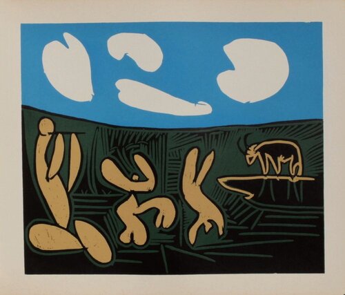LC - Bacchanale au taureau by Pablo Picasso, 인쇄 for Sale on Singulart
