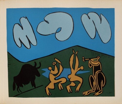 LC - Bacchanale au taureau noir van Pablo Picasso, Afdruk te koop op Singulart