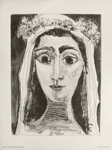 Jacqueline en mariée de face (6) van Pablo Picasso, Afdruk te koop op Singulart