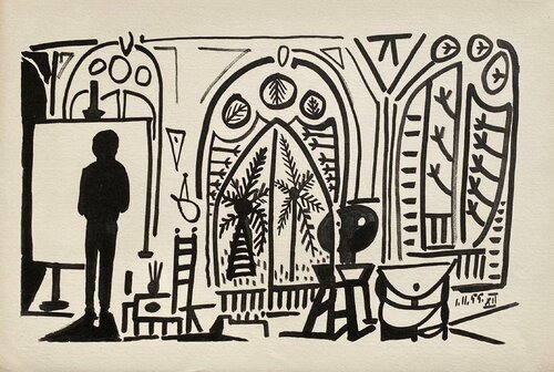 Carnet de Californie 09 (Arches) von Pablo Picasso, Druck kaufen auf Singulart