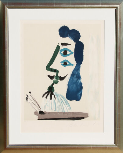Le Peintre et sa Palette di Pablo Picasso, Stampa in vendita su Singulart