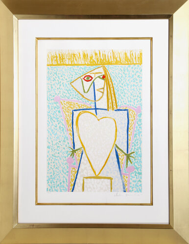 Femme au Buste en Coeur di Pablo Picasso, Stampa in vendita su Singulart