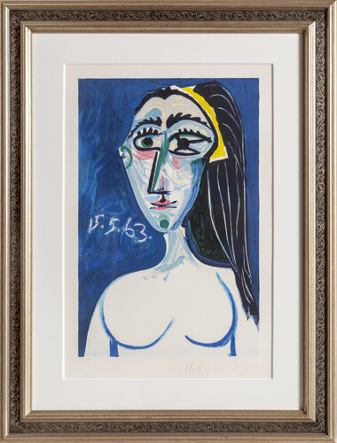 Buste de Femme Nue Face (Jacqueline Roque) van Pablo Picasso, Afdruk te koop op Singulart