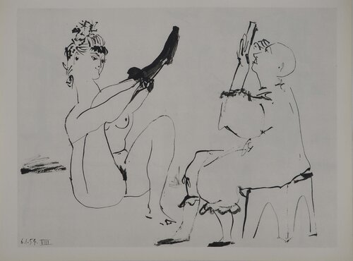 Comédie Humaine, L'habillage avant le spectacle, Héliogravure Pablo Picasso