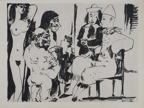 Comédie Humaine, Le cirque sensuel, Héliogravure Pablo Picasso