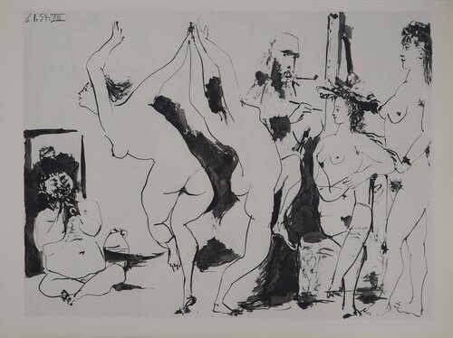 Comédie Humaine, Fête dans l'atelier du peintre, Héliogravure by Pablo Picasso, Print for Sale on Singulart