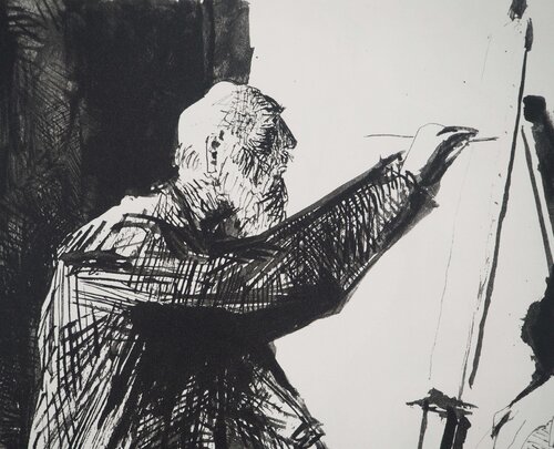 Le peintre et sa femme en muse von Pablo Picasso, Druck kaufen auf Singulart