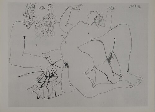 Comédie Humaine, La séduction, Héliogravure Pablo Picasso