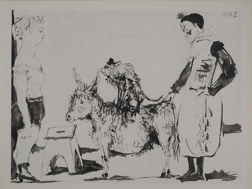 Comédie Humaine, Le cirque des animaux, Héliogravure Pablo Picasso