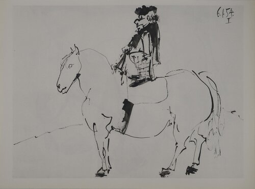 Comédie Humaine, Le cavalier et son cheval, Héliogravure Pablo Picasso