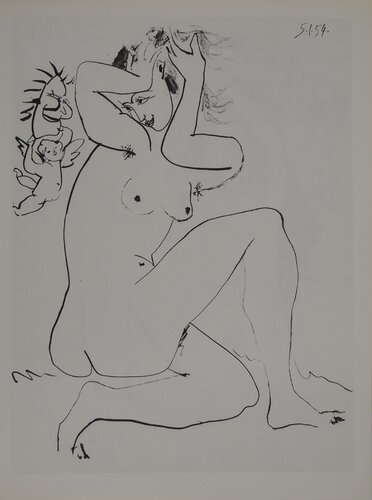 Comédie Humaine, L'ange démasqué et la jeune femme, Héliogravure by Pablo Picasso, Print for Sale on Singulart