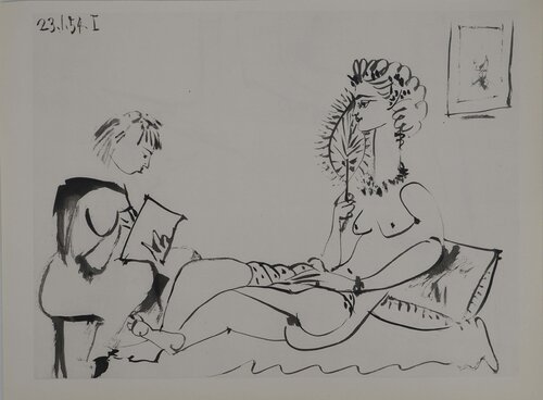 Comédie Humaine, Portrait exotique, Héliogravure Pablo Picasso