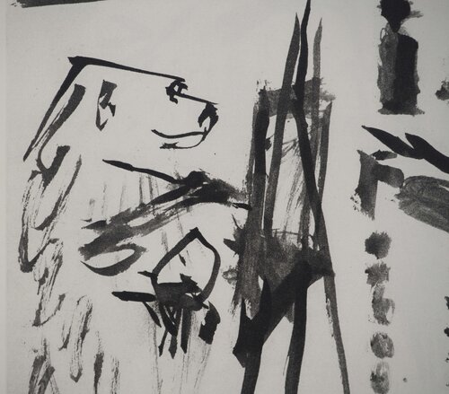 L'artiste en singe Pablo Picasso