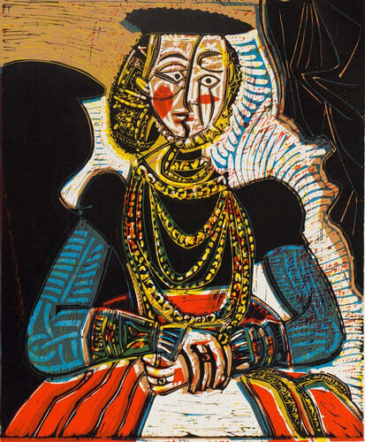 Portrait de femme selon Lucas Cranach van Pablo Picasso, Afdruk te koop op Singulart