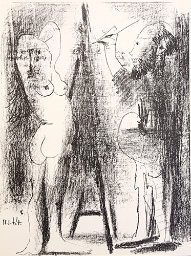 Le Peintre et son Modele van Pablo Picasso, Afdruk te koop op Singulart