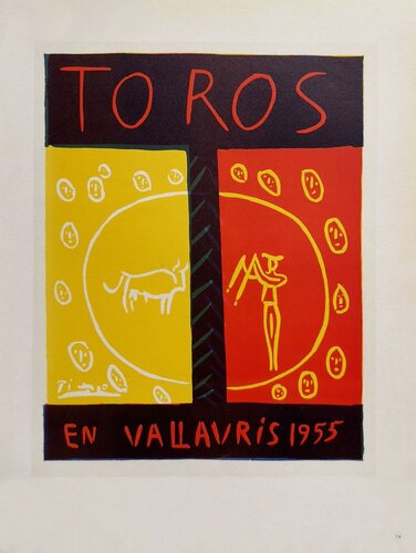 AF 1955 - Toros en Vallauris di Pablo Picasso, Stampa in vendita su Singulart