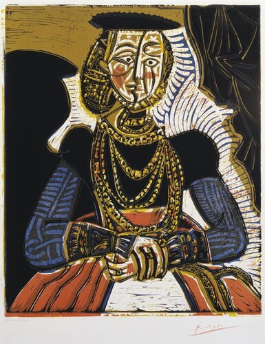 Portrait of a Woman after Cranach the Younger (after Pablo Picasso) van Pablo Picasso, Afdruk te koop op Singulart