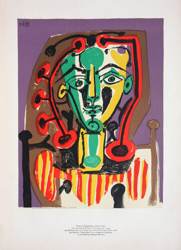 Figure au Corsage Raye van Pablo Picasso, Afdruk te koop op Singulart