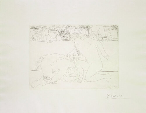 Defeated Minotaur van Pablo Picasso, Afdruk te koop op Singulart
